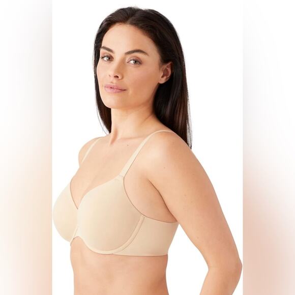 WACOAL Superbly Smooth Underwire non-padded T-Shirt Bra 40D Beige #855342 - Picture 3 of 8